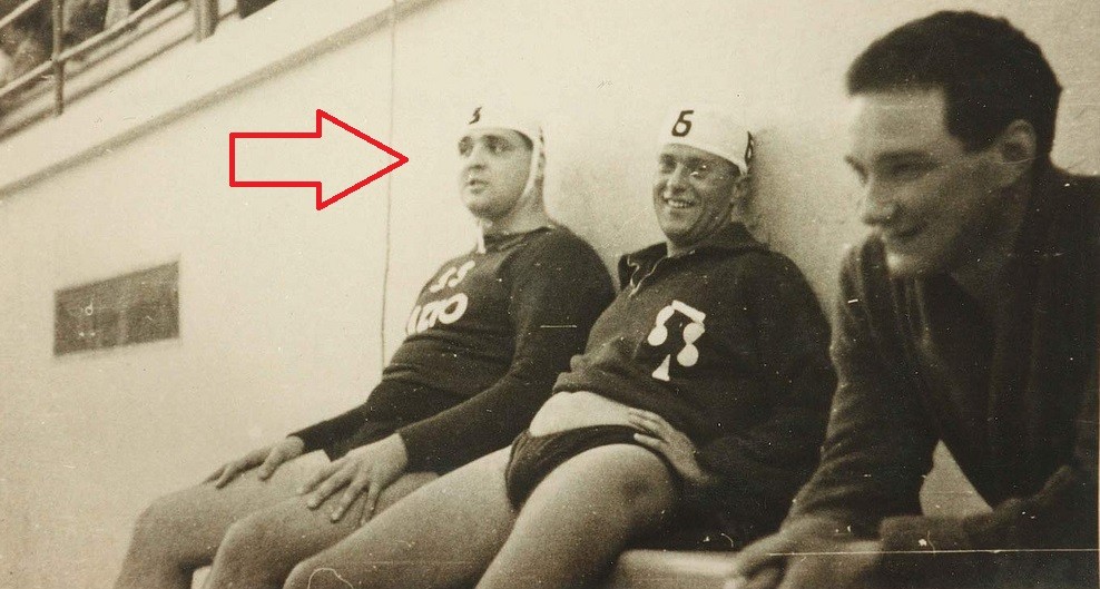 Indicato dalla freccia, Ivo Bitetti, ai tempi della SS Lazio Pallanuoto. Fonte foto: LazioWiki