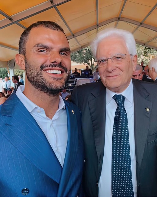 Daniele Cassioli con Sergio Mattarella