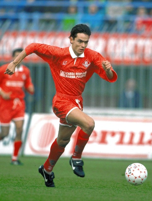 Pippo Inzaghi ai tempi del Piacenza Calcio
