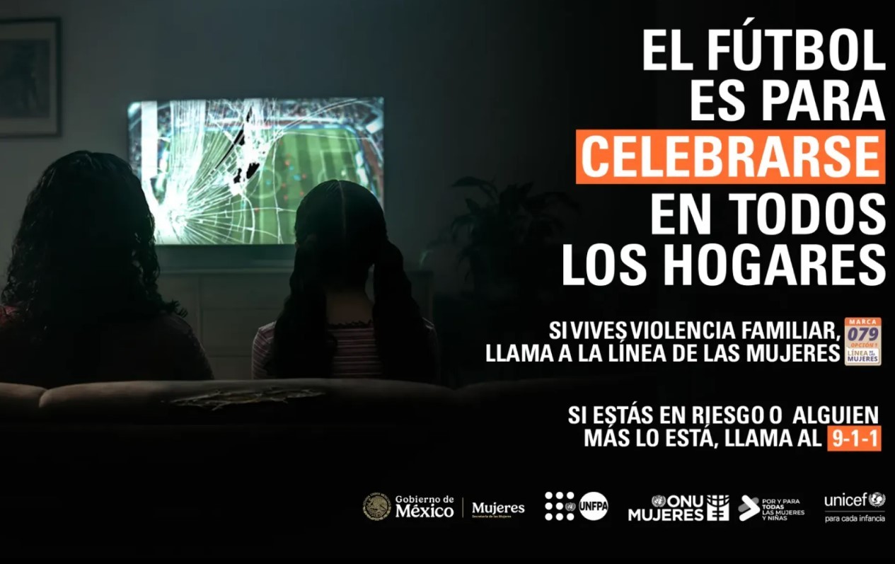 La campagna contro la violenza sulle donne diffusa in Messico, durante gli ultimi Mondiali di calcio
