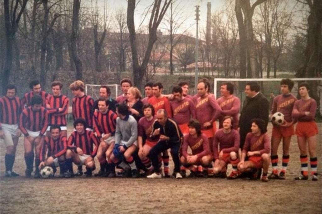 La partita di calcio tra Pasolini e Bertolucci. Fonte: Avvenire