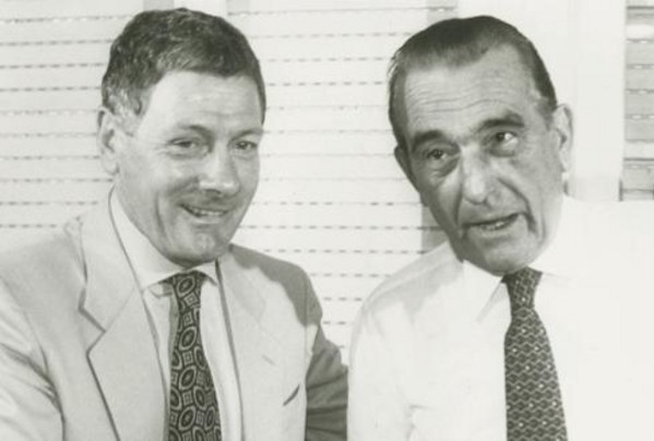 Gigi Radice con Dino Viola. Fonte foto: LaRoma24