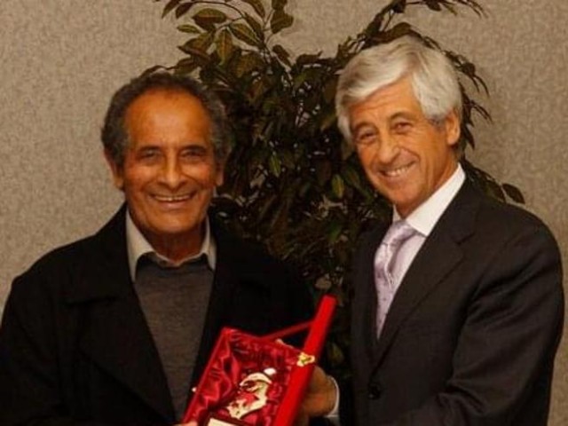 Luciano Vassallo insieme a Gianni Rivera. Fonte foto: Corriere.it