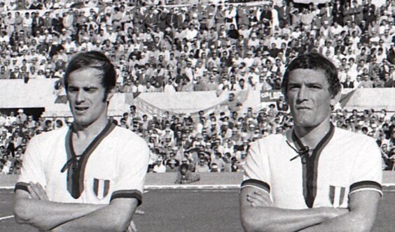 Comunardo Niccolai insieme a Gigi Riva