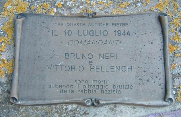 La targa per Bruno Neri e Vittorio Bellenghi. Fonte Foto: Minuto Settantotto