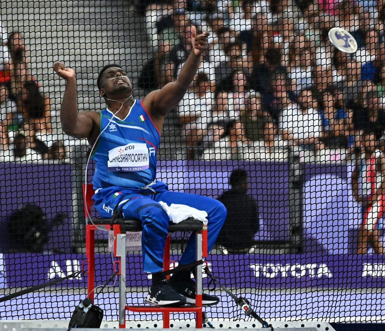 Rigivan Ganeshamoorthy in gara. Fonte Foto: Leggo.it